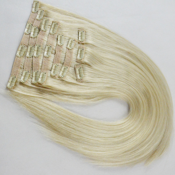 China clip on hair extensions factory wholesale human remy hair virgin hair